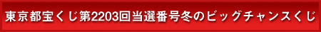 東京都宝くじ第2203回当選番号冬のビッグチャンスくじ